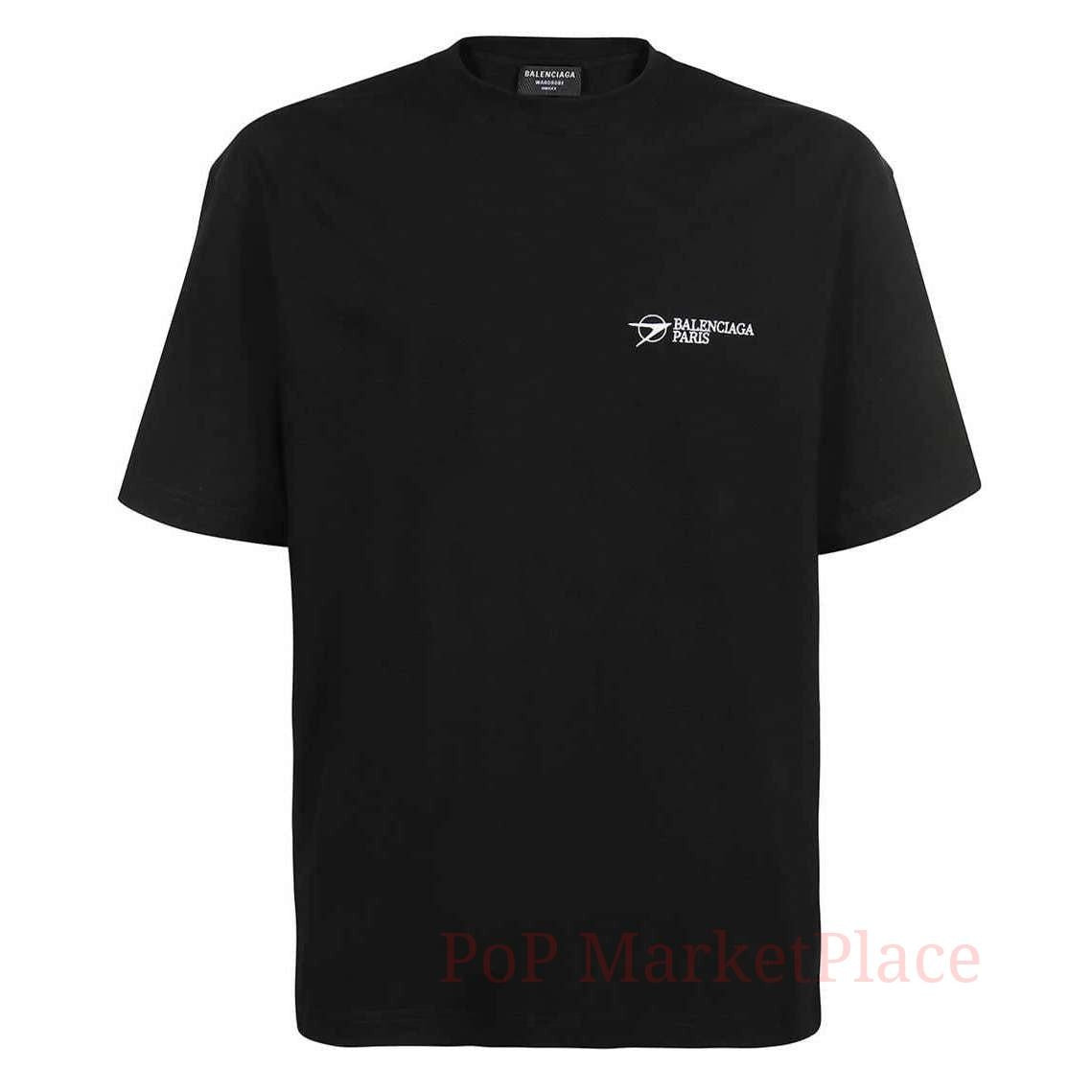 Balenciaga 612966 TKV86 CORPORATE MEDIUM FIT T-shirt - Black
