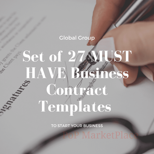 Set MUST Business Contract Templates start business Global Group llc